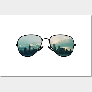 City Through Sunglasses Posters and Art